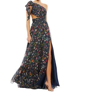 Leena for  MacDuggal NWT One Shoulder Floral Print Dress Size (6)